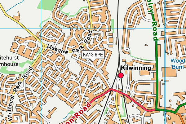 KA13 6PE map - OS VectorMap District (Ordnance Survey)