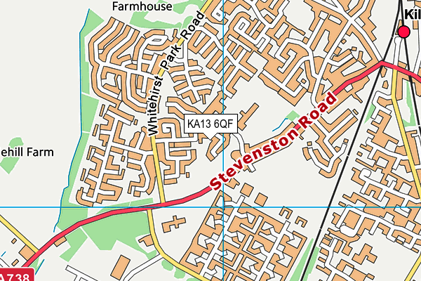 KA13 6QF map - OS VectorMap District (Ordnance Survey)