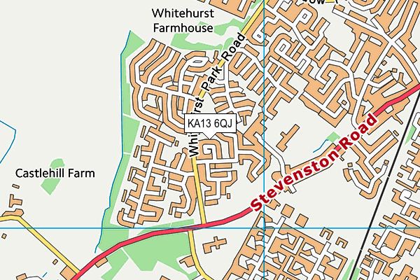 KA13 6QJ map - OS VectorMap District (Ordnance Survey)