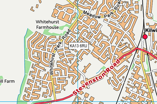 KA13 6RU map - OS VectorMap District (Ordnance Survey)