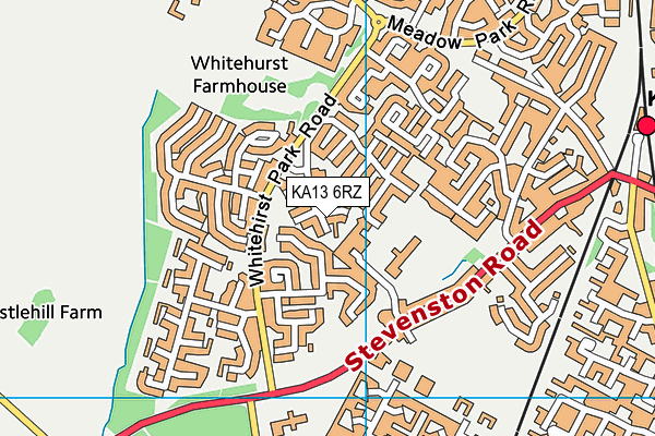 KA13 6RZ map - OS VectorMap District (Ordnance Survey)