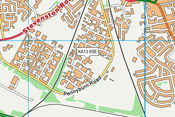 KA13 6SE map - OS VectorMap District (Ordnance Survey)