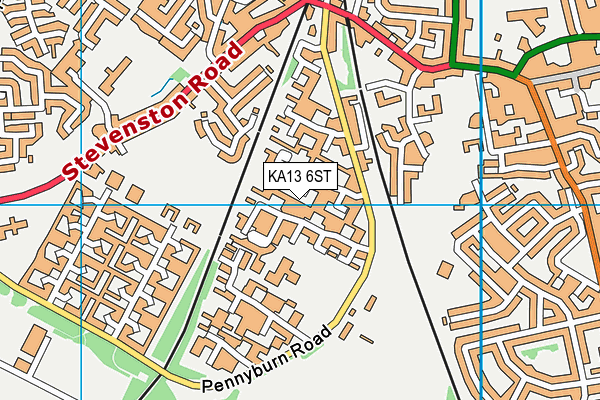 KA13 6ST map - OS VectorMap District (Ordnance Survey)
