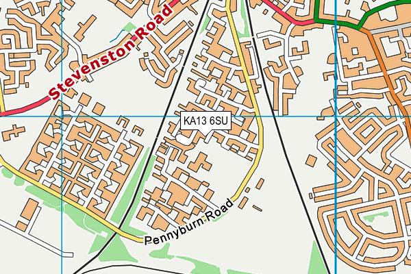 KA13 6SU map - OS VectorMap District (Ordnance Survey)