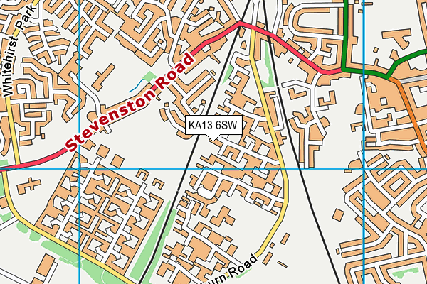 KA13 6SW map - OS VectorMap District (Ordnance Survey)