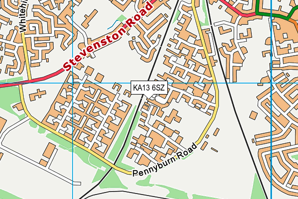 KA13 6SZ map - OS VectorMap District (Ordnance Survey)