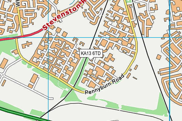 KA13 6TD map - OS VectorMap District (Ordnance Survey)
