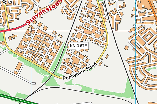 KA13 6TE map - OS VectorMap District (Ordnance Survey)
