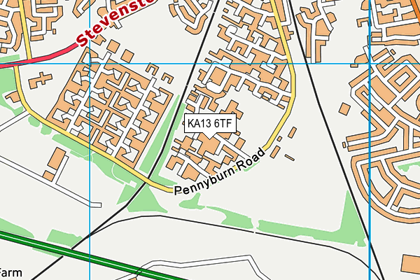 KA13 6TF map - OS VectorMap District (Ordnance Survey)