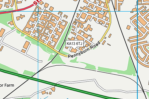 KA13 6TJ map - OS VectorMap District (Ordnance Survey)