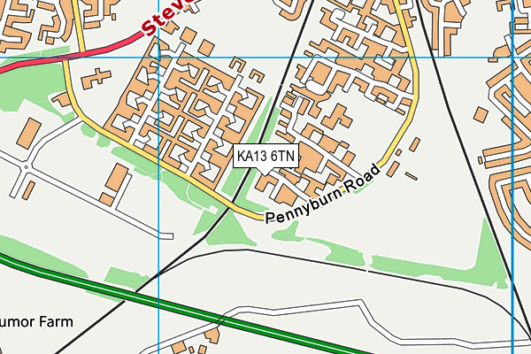 KA13 6TN map - OS VectorMap District (Ordnance Survey)