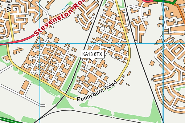 KA13 6TX map - OS VectorMap District (Ordnance Survey)