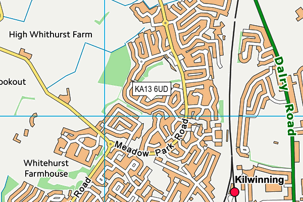 KA13 6UD map - OS VectorMap District (Ordnance Survey)