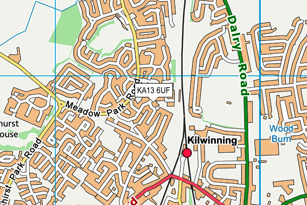 KA13 6UF map - OS VectorMap District (Ordnance Survey)