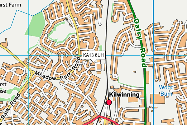 KA13 6UH map - OS VectorMap District (Ordnance Survey)
