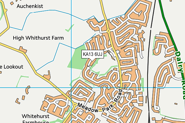 KA13 6UJ map - OS VectorMap District (Ordnance Survey)