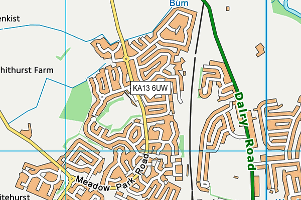 KA13 6UW map - OS VectorMap District (Ordnance Survey)