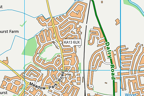 KA13 6UX map - OS VectorMap District (Ordnance Survey)