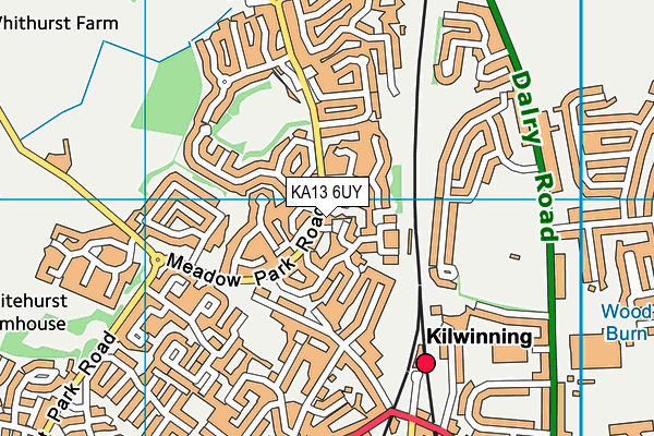 KA13 6UY map - OS VectorMap District (Ordnance Survey)