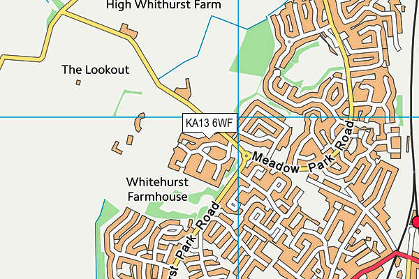 KA13 6WF map - OS VectorMap District (Ordnance Survey)