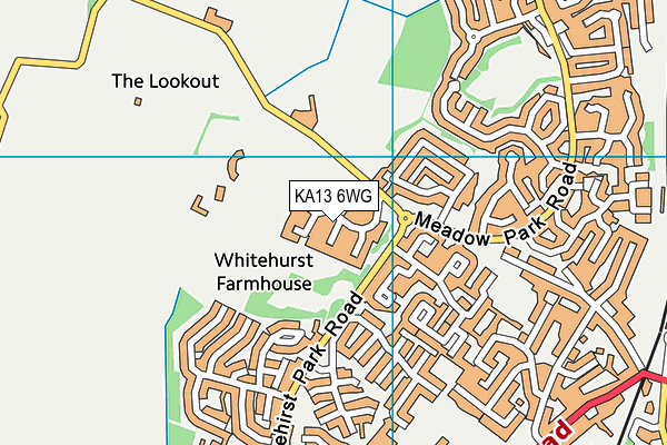 KA13 6WG map - OS VectorMap District (Ordnance Survey)