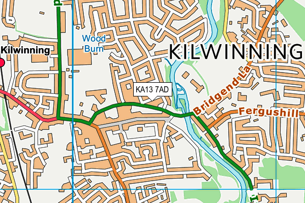 KA13 7AD map - OS VectorMap District (Ordnance Survey)