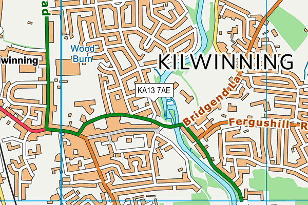 KA13 7AE map - OS VectorMap District (Ordnance Survey)