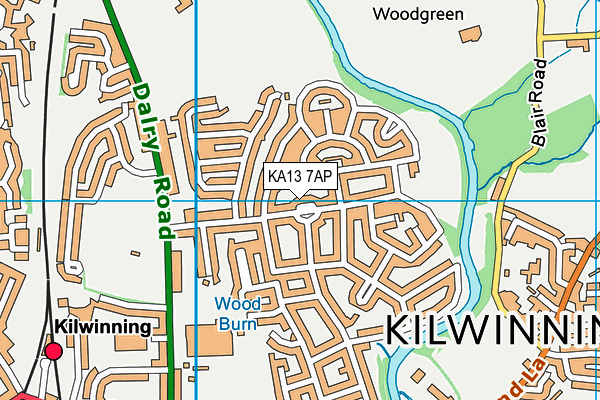 KA13 7AP map - OS VectorMap District (Ordnance Survey)