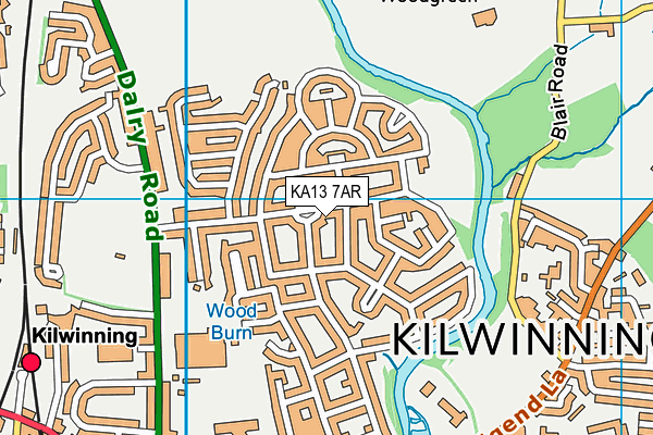 KA13 7AR map - OS VectorMap District (Ordnance Survey)