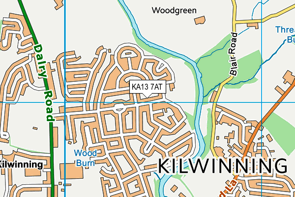 KA13 7AT map - OS VectorMap District (Ordnance Survey)