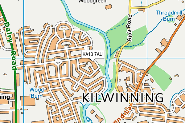 KA13 7AU map - OS VectorMap District (Ordnance Survey)