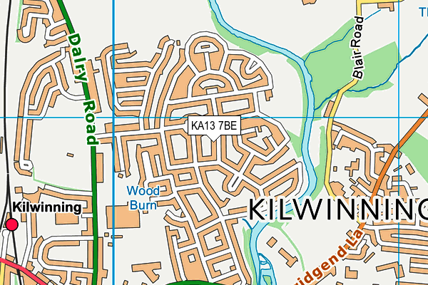 KA13 7BE map - OS VectorMap District (Ordnance Survey)