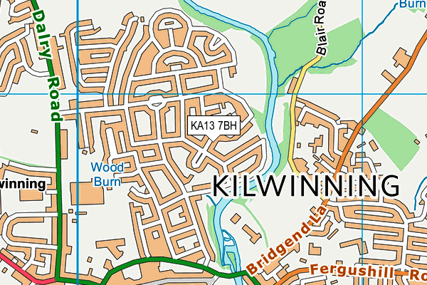 KA13 7BH map - OS VectorMap District (Ordnance Survey)