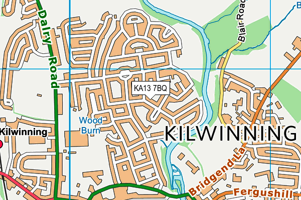 KA13 7BQ map - OS VectorMap District (Ordnance Survey)