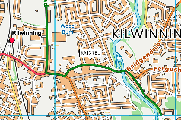 KA13 7BU map - OS VectorMap District (Ordnance Survey)