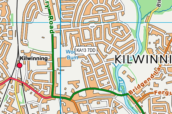 KA13 7DD map - OS VectorMap District (Ordnance Survey)