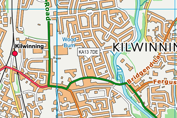 KA13 7DE map - OS VectorMap District (Ordnance Survey)