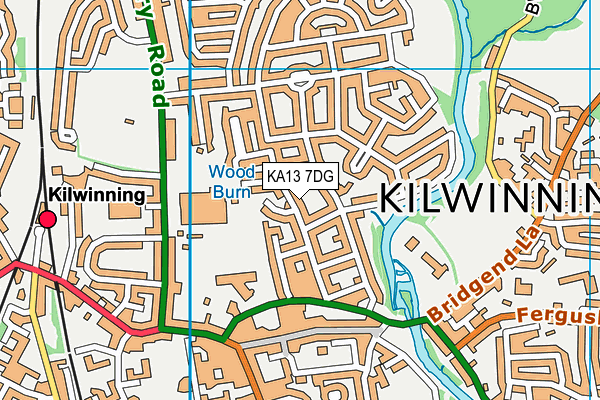 KA13 7DG map - OS VectorMap District (Ordnance Survey)