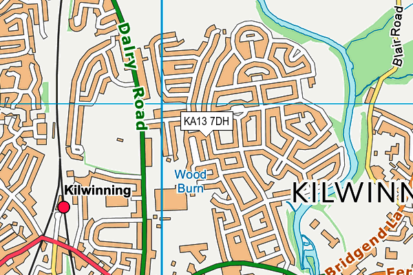KA13 7DH map - OS VectorMap District (Ordnance Survey)