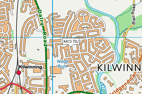 KA13 7DJ map - OS VectorMap District (Ordnance Survey)