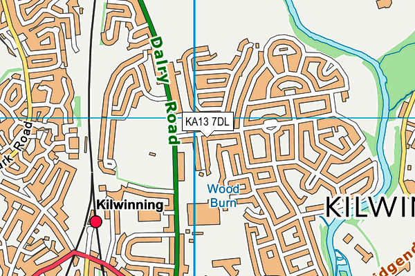 KA13 7DL map - OS VectorMap District (Ordnance Survey)