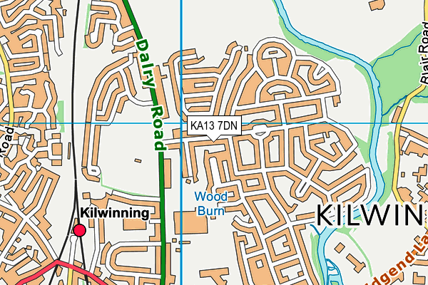 KA13 7DN map - OS VectorMap District (Ordnance Survey)