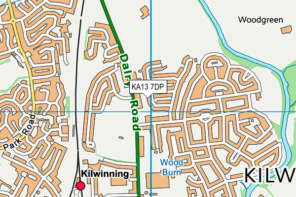 KA13 7DP map - OS VectorMap District (Ordnance Survey)