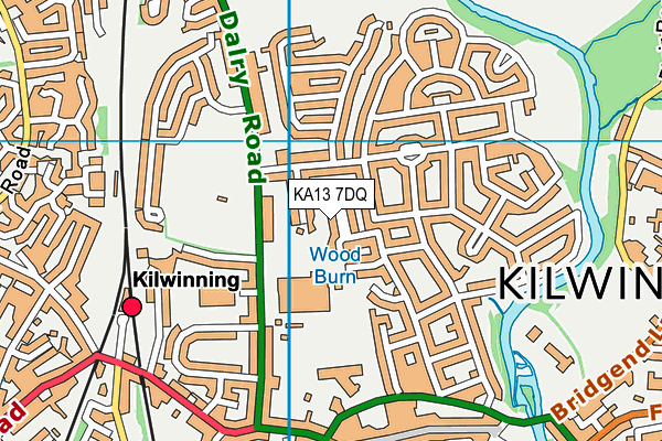 KA13 7DQ map - OS VectorMap District (Ordnance Survey)