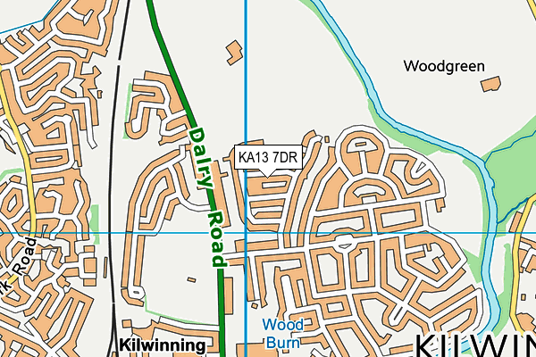 KA13 7DR map - OS VectorMap District (Ordnance Survey)