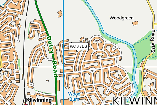 KA13 7DS map - OS VectorMap District (Ordnance Survey)