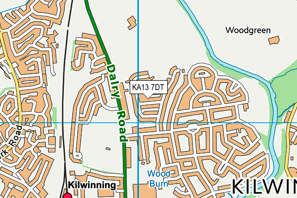 KA13 7DT map - OS VectorMap District (Ordnance Survey)
