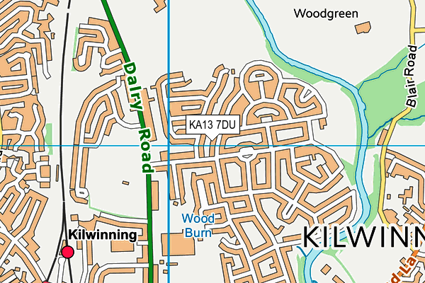 KA13 7DU map - OS VectorMap District (Ordnance Survey)