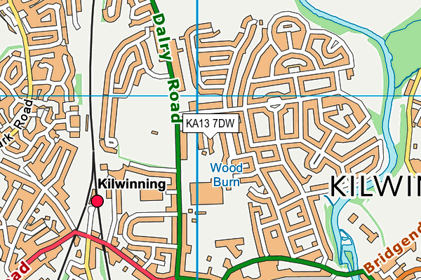 KA13 7DW map - OS VectorMap District (Ordnance Survey)
