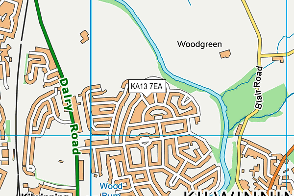KA13 7EA map - OS VectorMap District (Ordnance Survey)